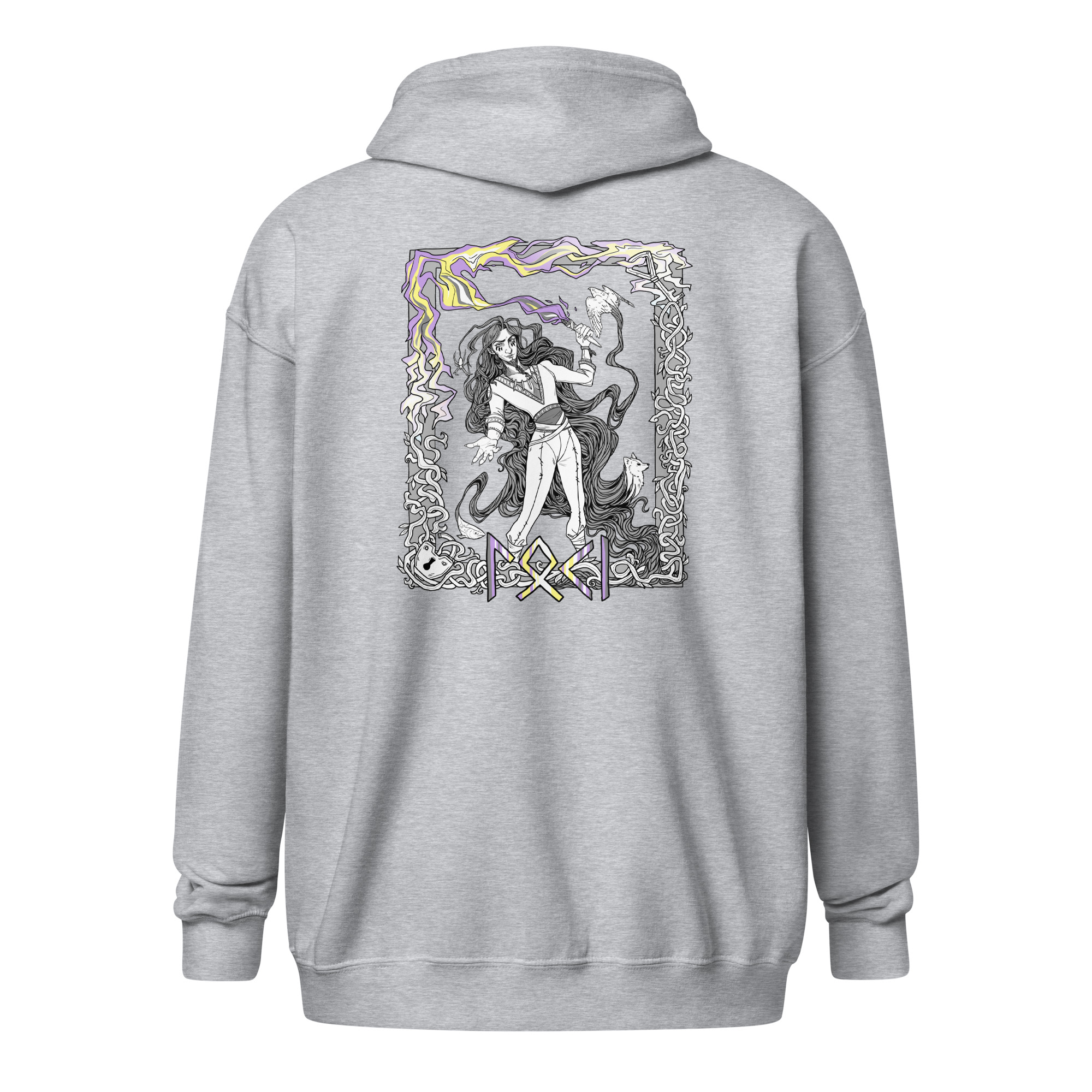 Loki Non Binary Unisex heavy blend zip hoodie - Image 5