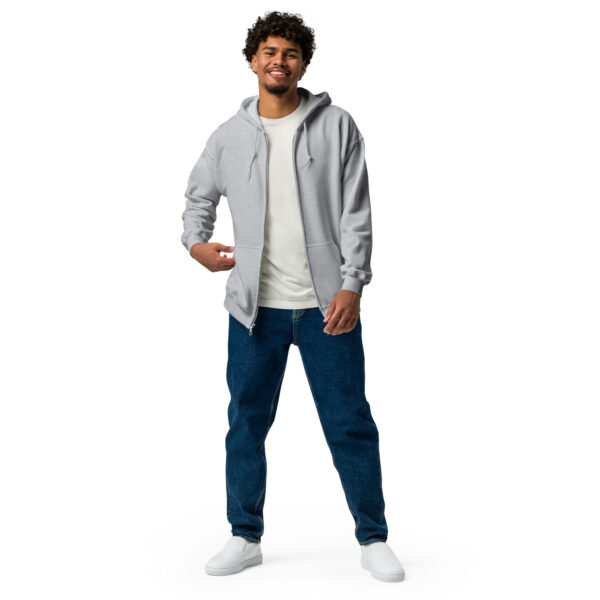 No Knees For Nazis B&W Unisex heavy blend zip hoodie - Image 6