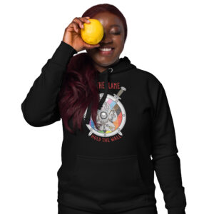 Keep the Flame Hold the Wall Progress Pride Shield Unisex Hoodie