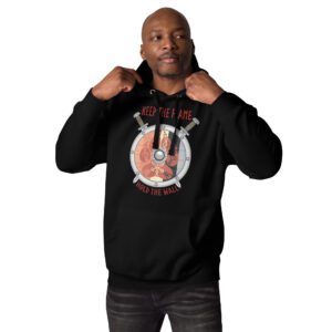 Keep the Flame Hold the Wall Solarian Pride Shield Unisex Hoodie