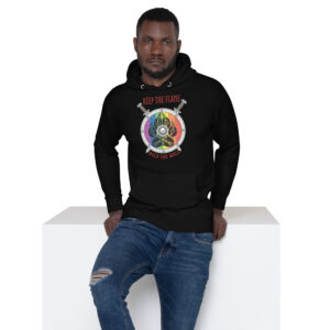Keep the Flame Hold the Wall Pride Shield Unisex Hoodie