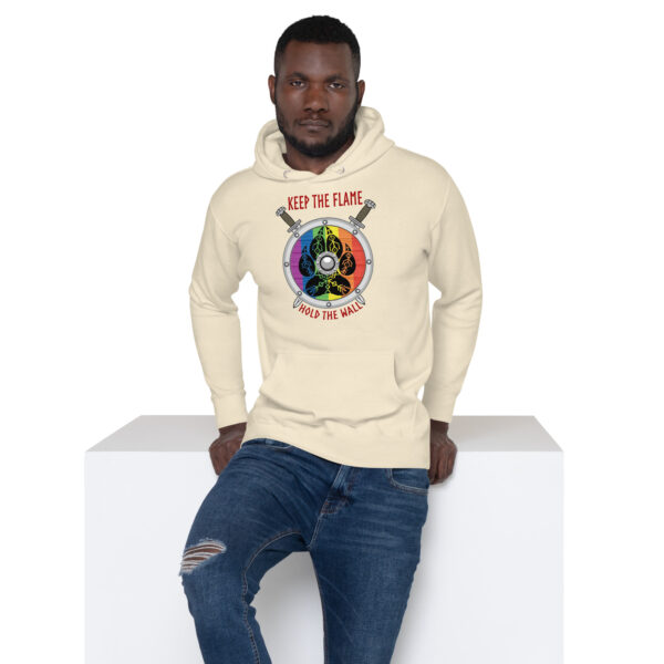 Keep the Flame Hold the Wall Pride Shield Unisex Hoodie - Image 15