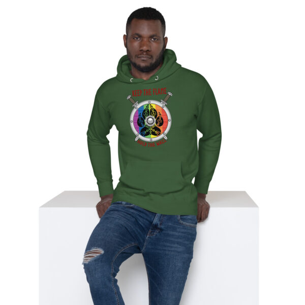 Keep the Flame Hold the Wall Pride Shield Unisex Hoodie - Image 11