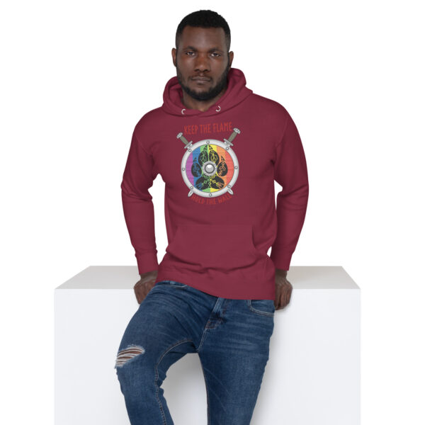Keep the Flame Hold the Wall Pride Shield Unisex Hoodie - Image 3