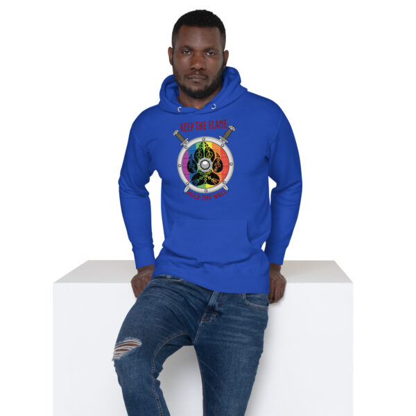Keep the Flame Hold the Wall Pride Shield Unisex Hoodie - Image 7
