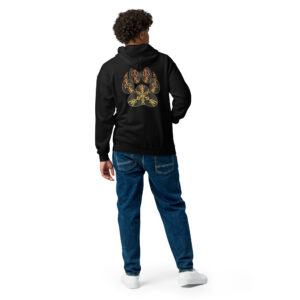 Wolfpack Paw Flame Unisex heavy blend zip hoodie