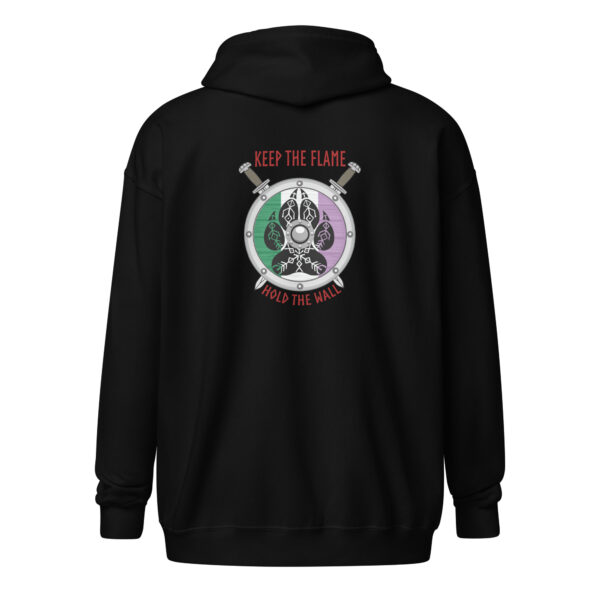 Genderqueer Shield Wall Unisex heavy blend zip hoodie