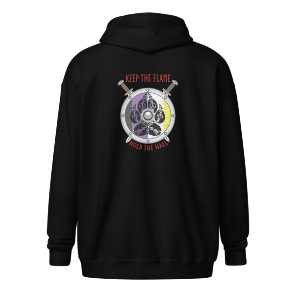 Nonbinary Shield Wall Unisex heavy blend zip hoodie