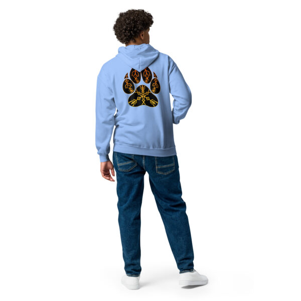 Wolfpack Paw Flame Unisex heavy blend zip hoodie - Image 3