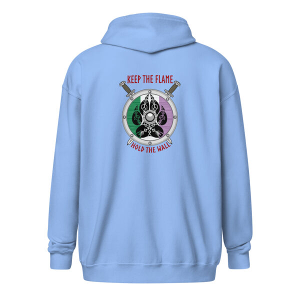 Genderqueer Shield Wall Unisex heavy blend zip hoodie - Image 3