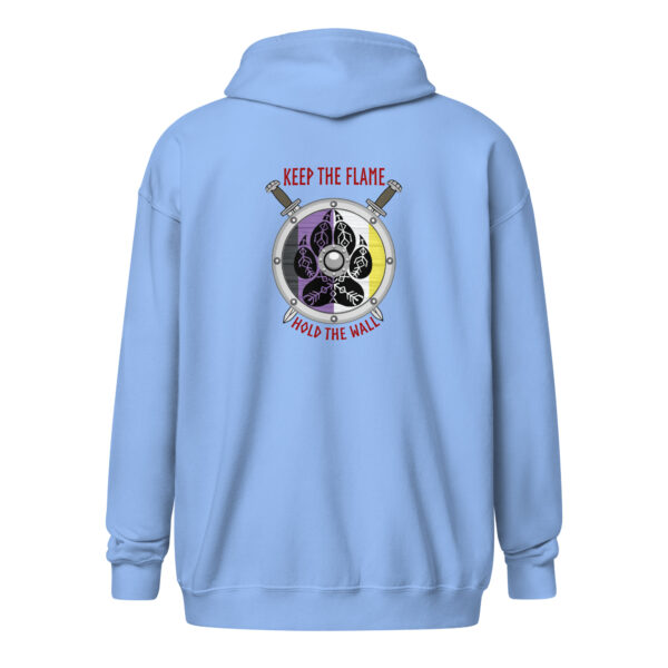 Nonbinary Shield Wall Unisex heavy blend zip hoodie - Image 3