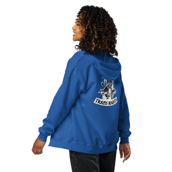 Odin says trans rights Unisex heavy blend zip hoodie - Image 3