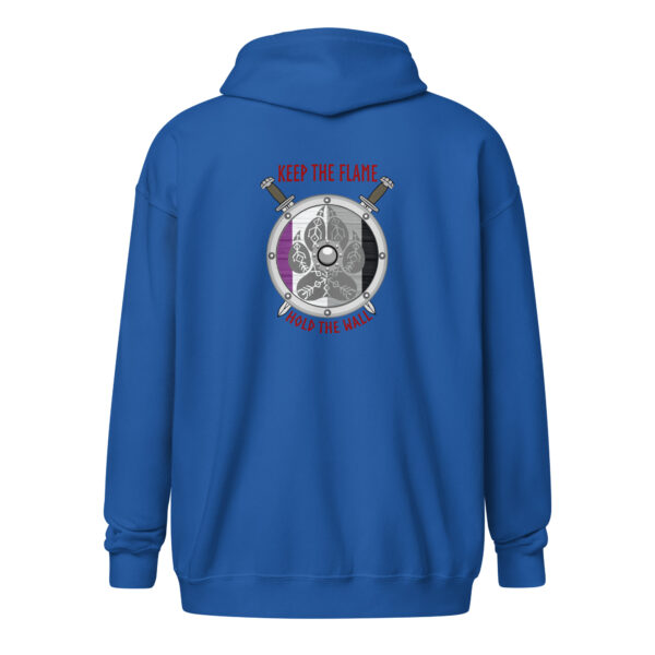 Asexual Shield Wall Unisex heavy blend zip hoodie - Image 2