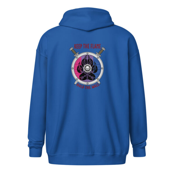 Bisexual Shield Wall Unisex heavy blend zip hoodie - Image 2