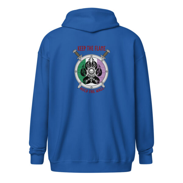 Genderqueer Shield Wall Unisex heavy blend zip hoodie - Image 2