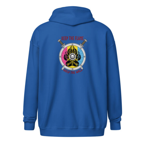 Pansexual Shield Wall Unisex heavy blend zip hoodie - Image 2