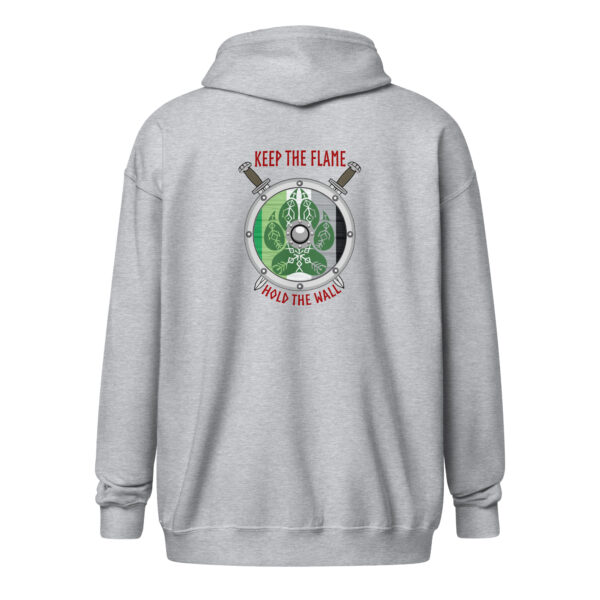 Aromantic Shield Wall Unisex heavy blend zip hoodie - Image 4