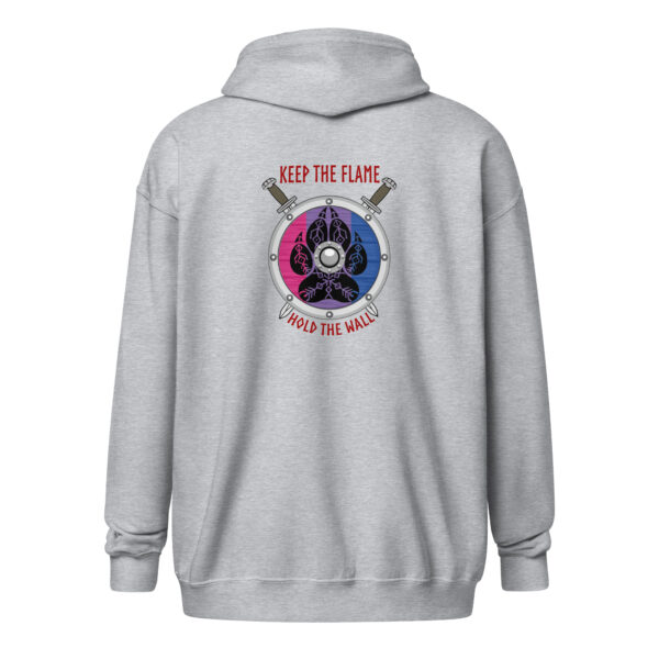 Bisexual Shield Wall Unisex heavy blend zip hoodie - Image 4