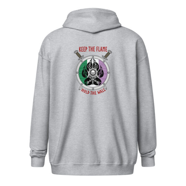 Genderqueer Shield Wall Unisex heavy blend zip hoodie - Image 4
