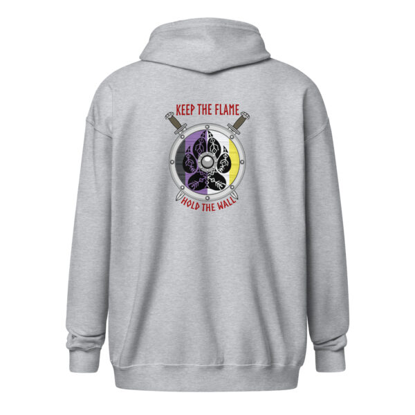 Nonbinary Shield Wall Unisex heavy blend zip hoodie - Image 4