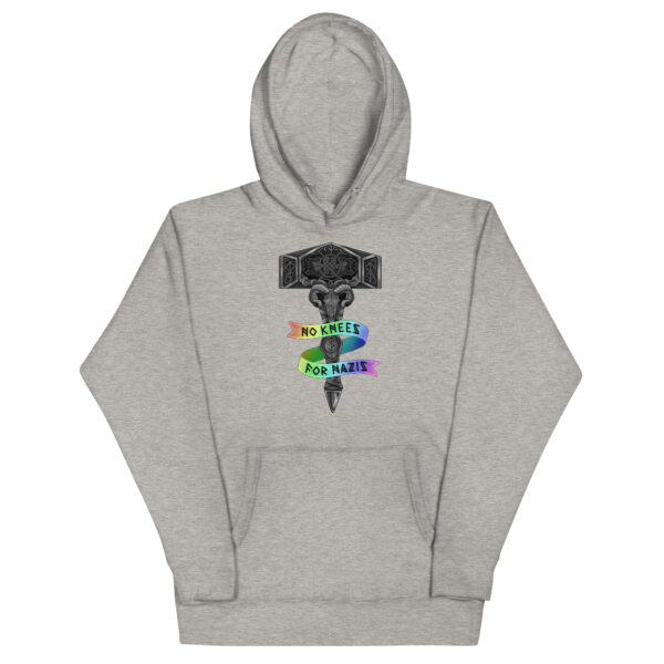 No Knees for Nazis Rainbow Unisex Hoodie - Image 5