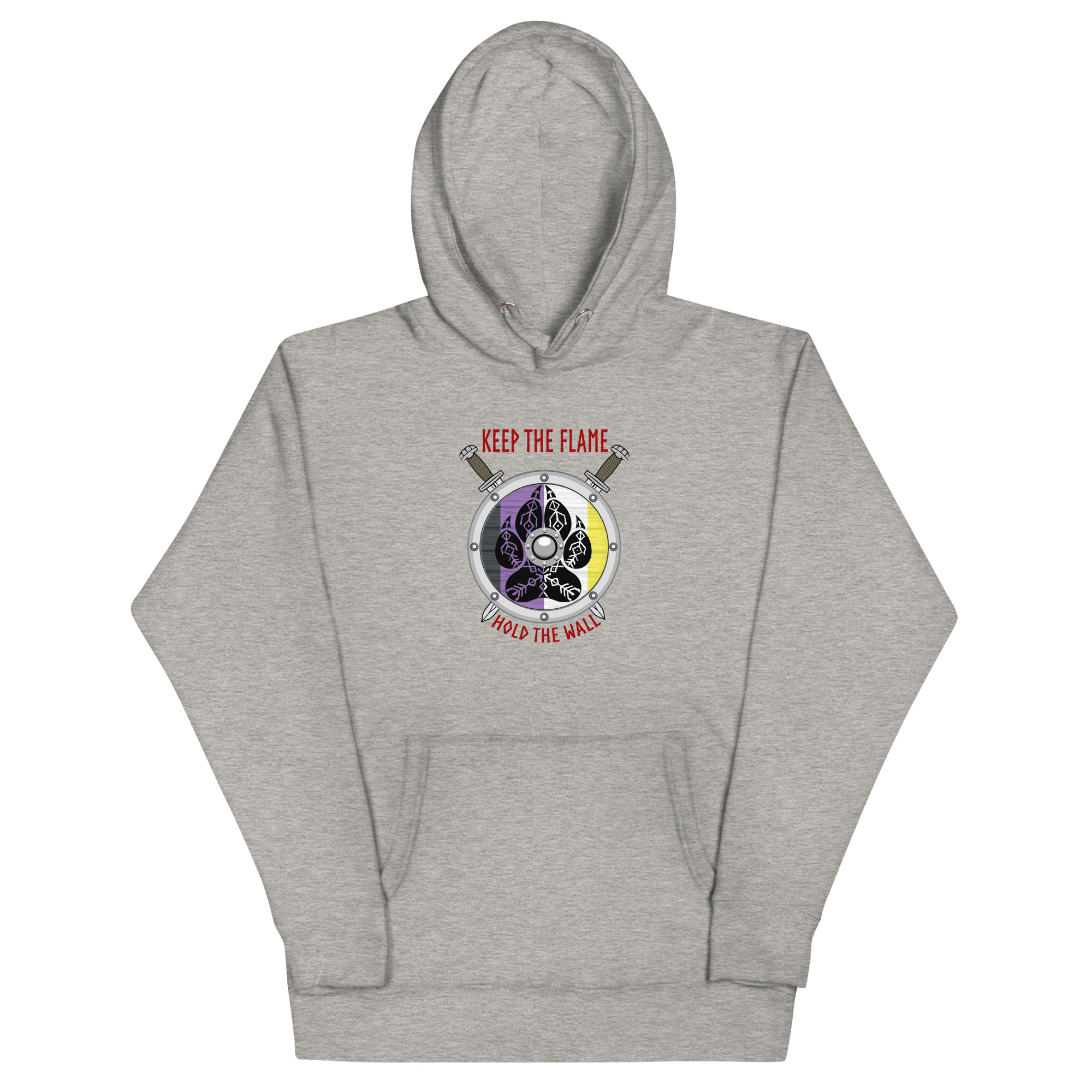 Nonbinary Shield Wall Unisex Hoodie - Image 5