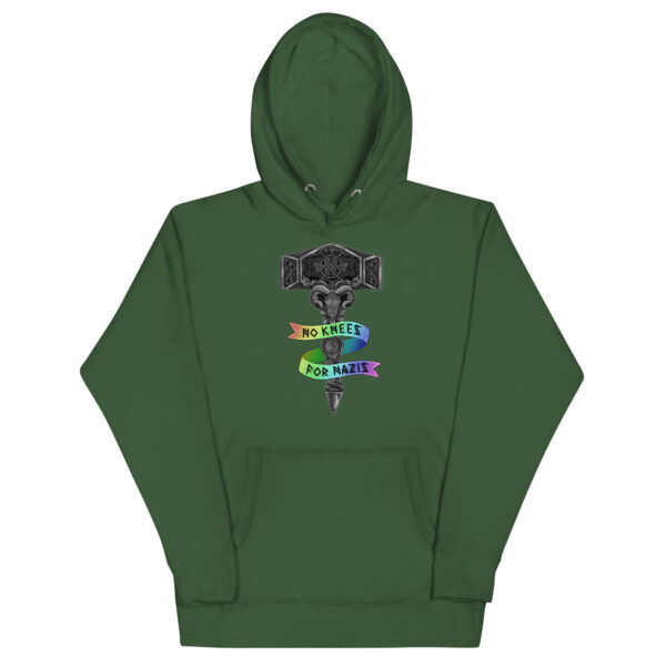 No Knees for Nazis Rainbow Unisex Hoodie - Image 4