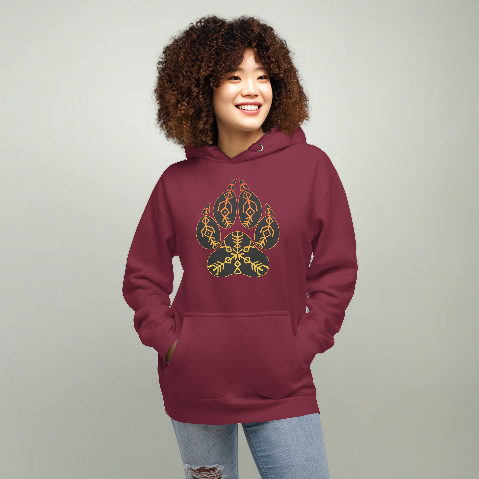 Wolfpack Paw Unisex Hoodie - Image 2