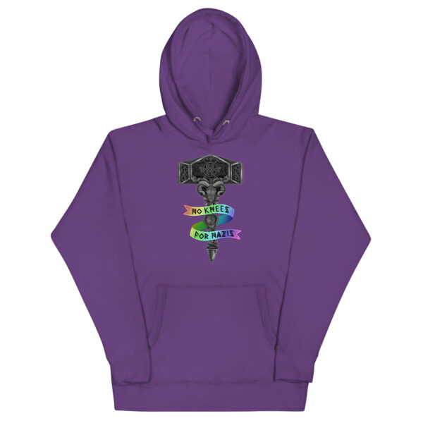 No Knees for Nazis Rainbow Unisex Hoodie - Image 3