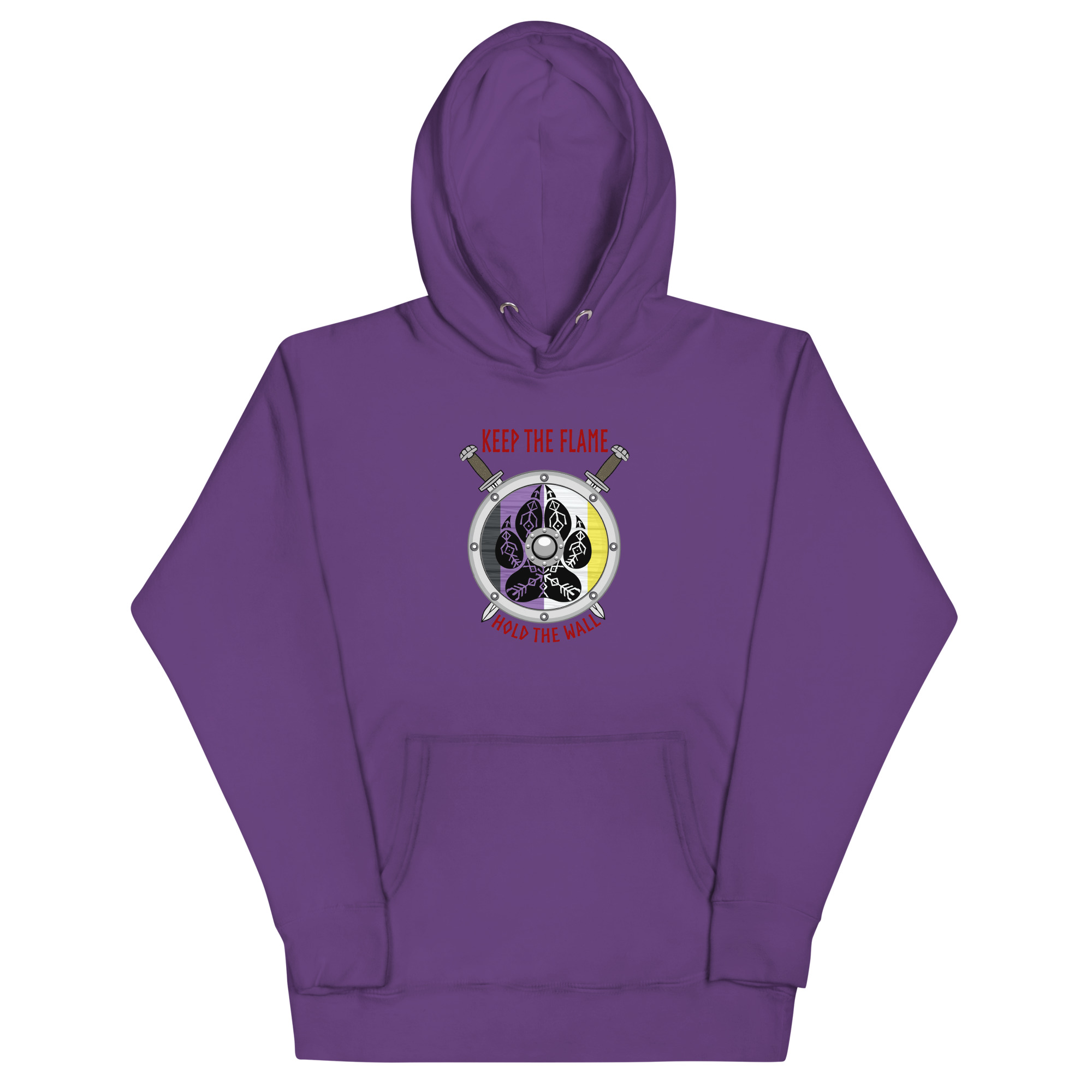 Nonbinary Shield Wall Unisex Hoodie - Image 3