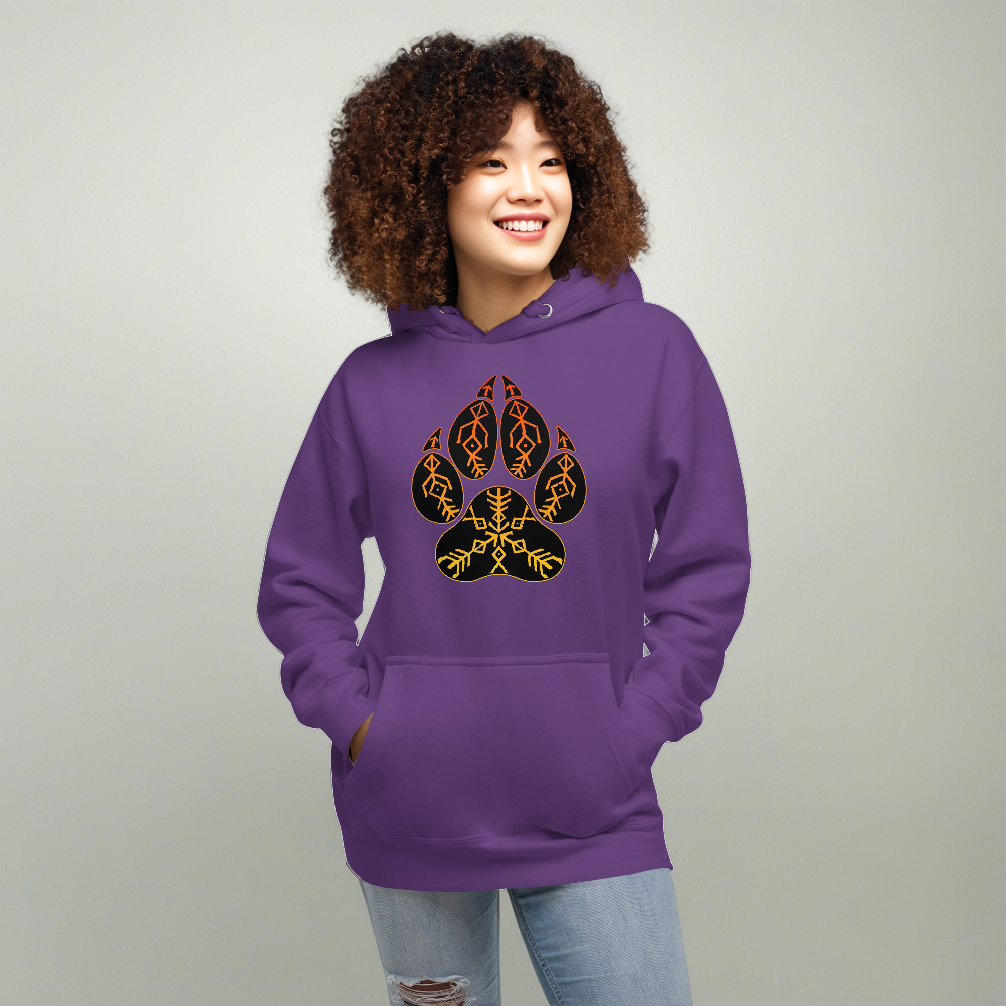 Wolfpack Paw Unisex Hoodie - Image 4