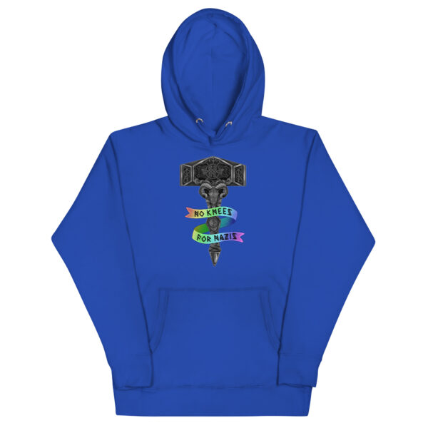 No Knees for Nazis Rainbow Unisex Hoodie - Image 2
