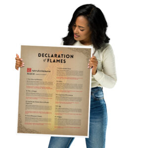 Declaration of Flames Poster 16x20in