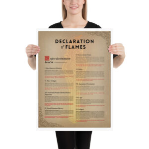 Declaration of Flames Poster 18x24in