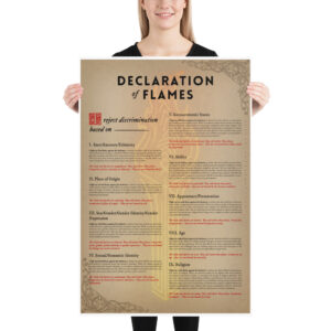 Declaration of Flames Poster 24x36in