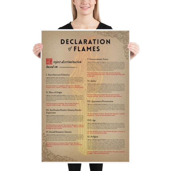 Declaration of Flames Poster 24x36in