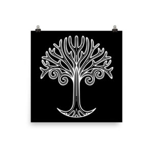 Yggdrasil Poster White lines