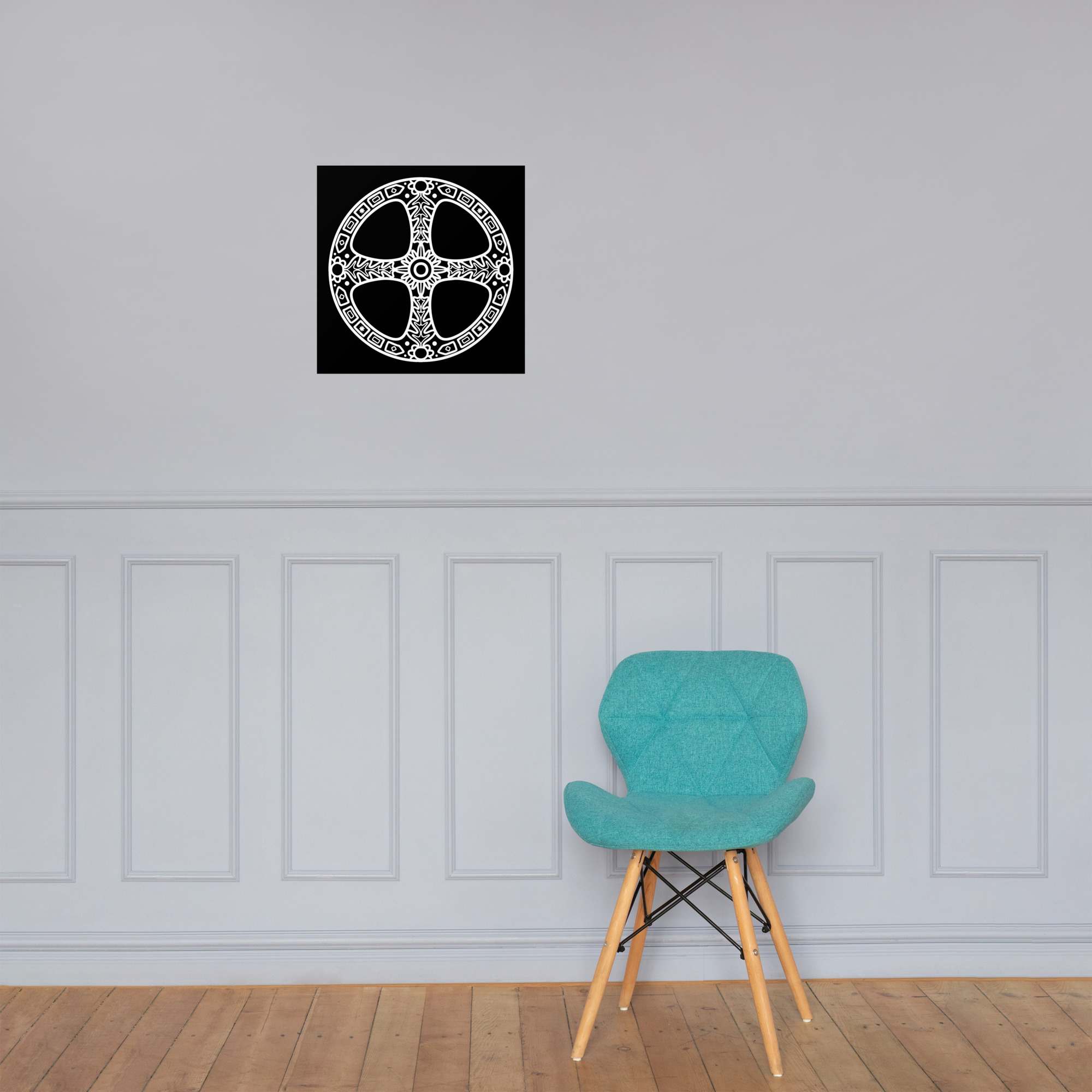 Sun Wheel Poster White lines - Image 12