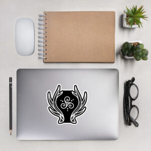 Antlers Tri-Swirl Bubble-free stickers White lines