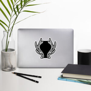 Swirled Antlers Bubble-free stickers White lines