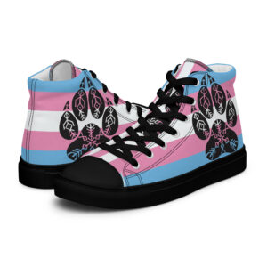 Wolf Pack Trans Flag high top canvas shoes