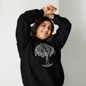 Yggdrasil - White Lines Unisex Hoodie
