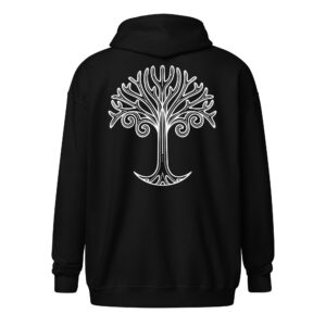 Yggdrasil - White Lines Unisex heavy blend zip hoodie