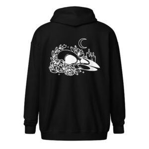 Skull and Blossoms Unisex heavy blend zip hoodie