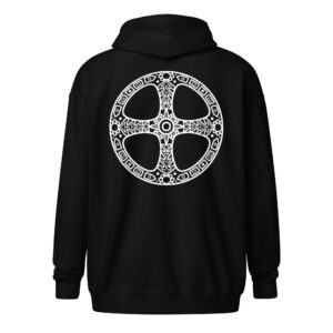 Sun Wheel - White Lines Unisex heavy blend zip hoodie