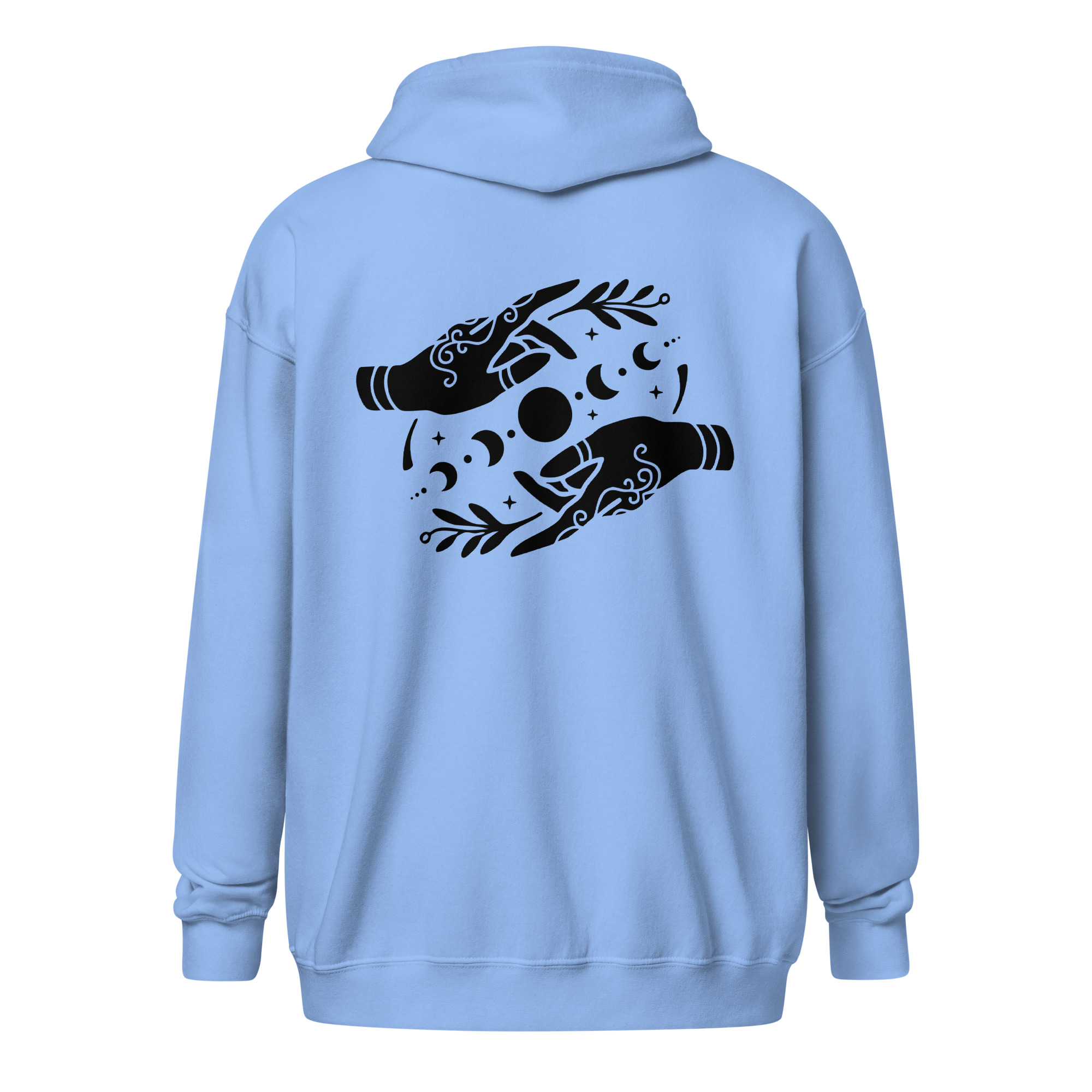 Witchy Hands - Black Lines Unisex heavy blend zip hoodie - Image 3