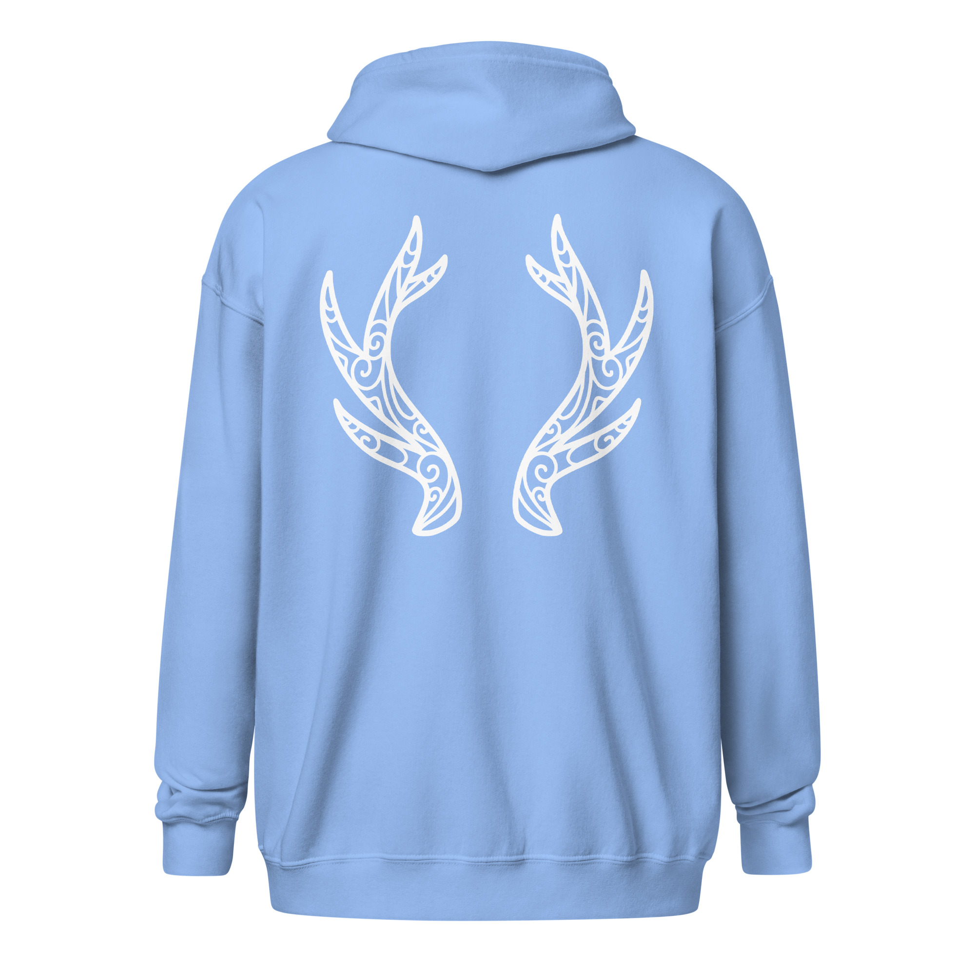 Swirled Antlers - White Lines Unisex heavy blend zip hoodie - Image 9
