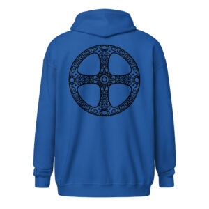 Sun Wheel - Black Lines Unisex heavy blend zip hoodie