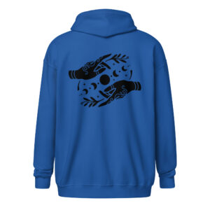 Witchy Hands - Black Lines Unisex heavy blend zip hoodie