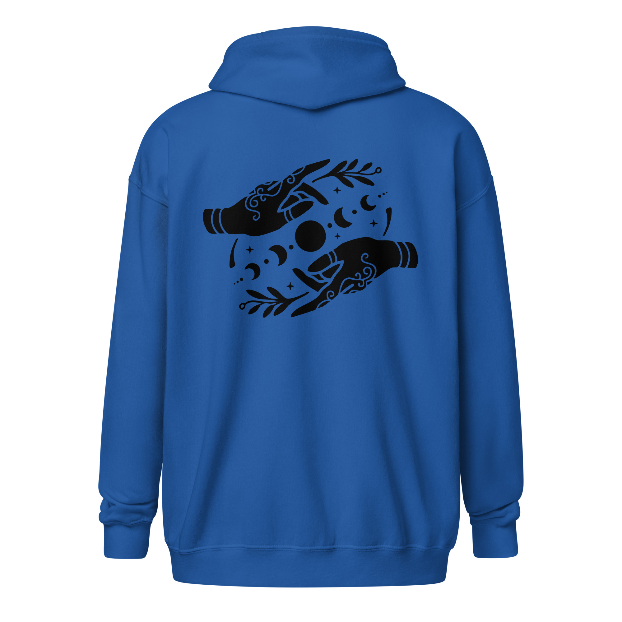 Witchy Hands - Black Lines Unisex heavy blend zip hoodie